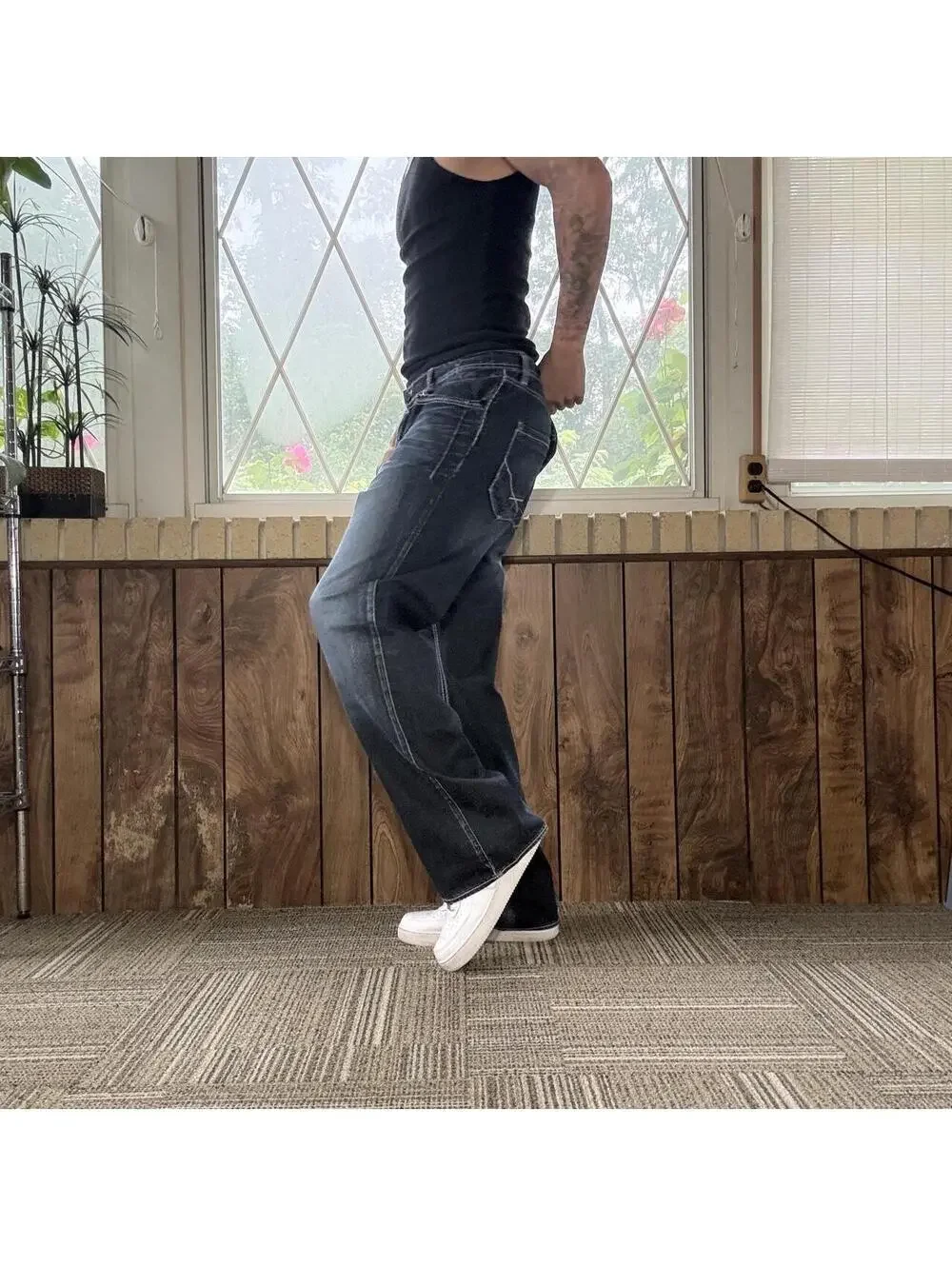 premium baggy denim jeans.